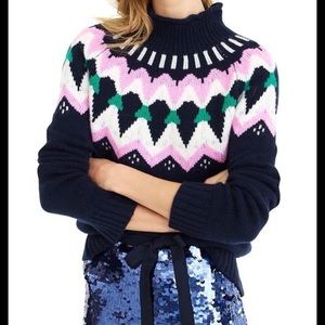 J CREW cashmere Fair Isle sweater